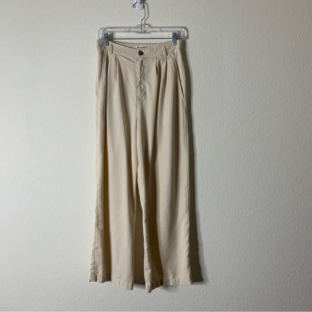 Reformation Womens mason trousers sugar 6